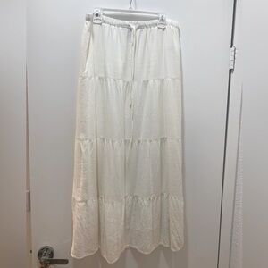 Sincerely Jules Cream Tiered Maxi Skirt